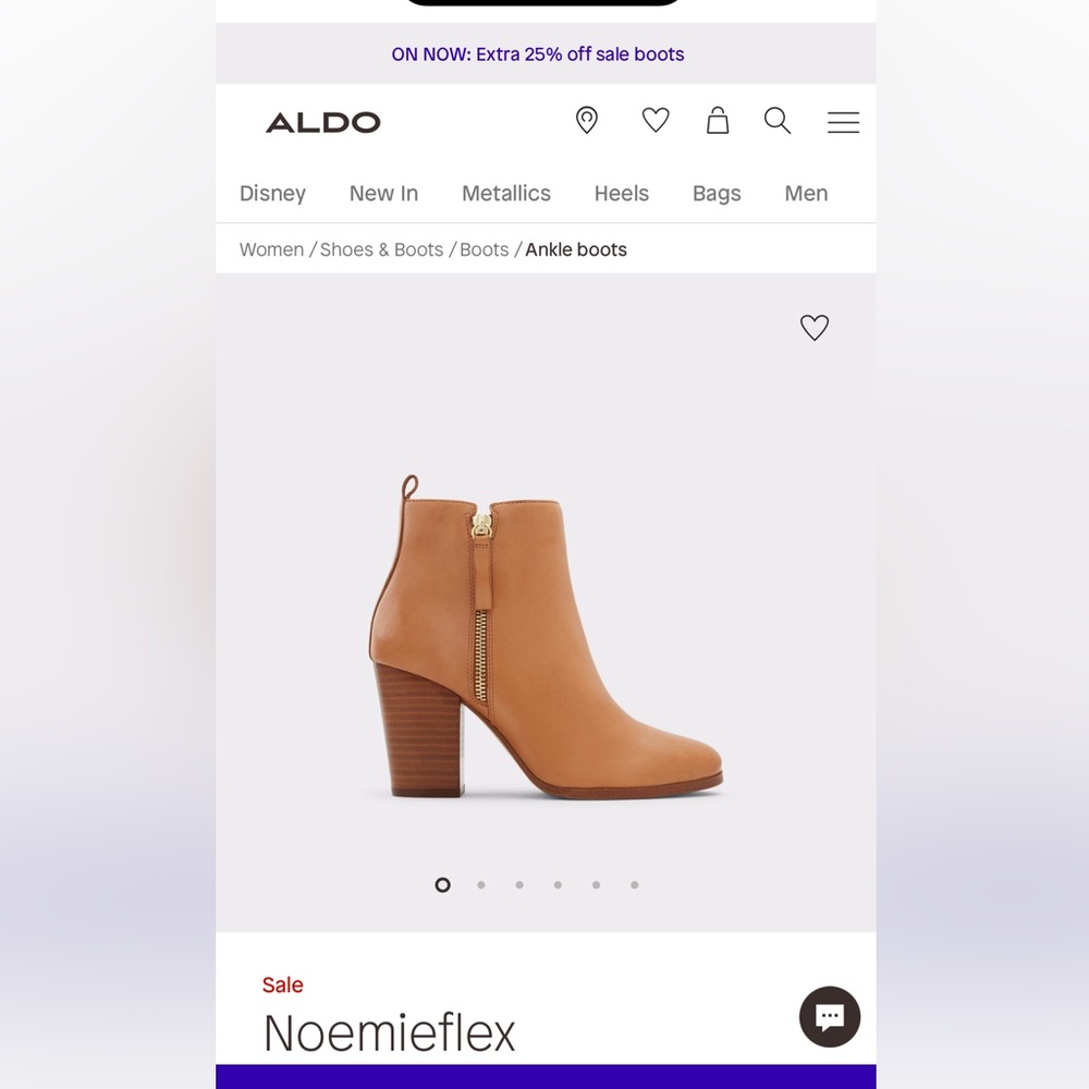 Aldo Tan Leather Ankle Boots - Picture 6 of 6